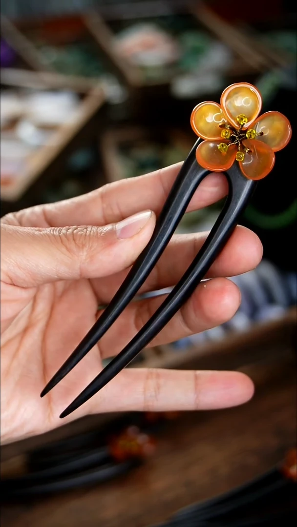 未镶嵌发簪玛瑙/玉髓002