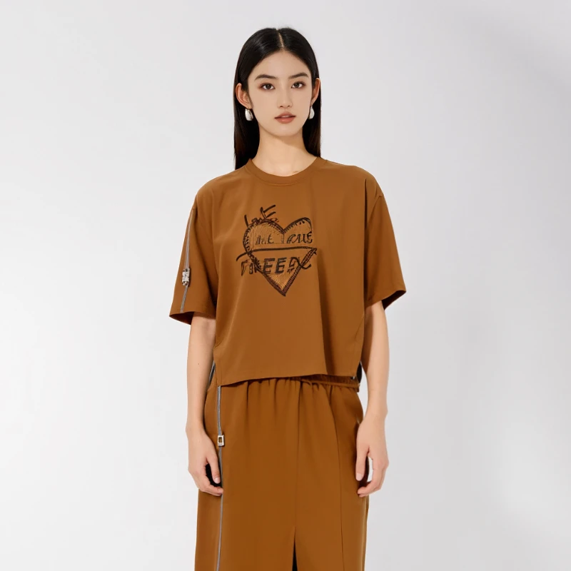 高端台湾品牌短袖春夏新款T恤时尚上衣 赫5580A