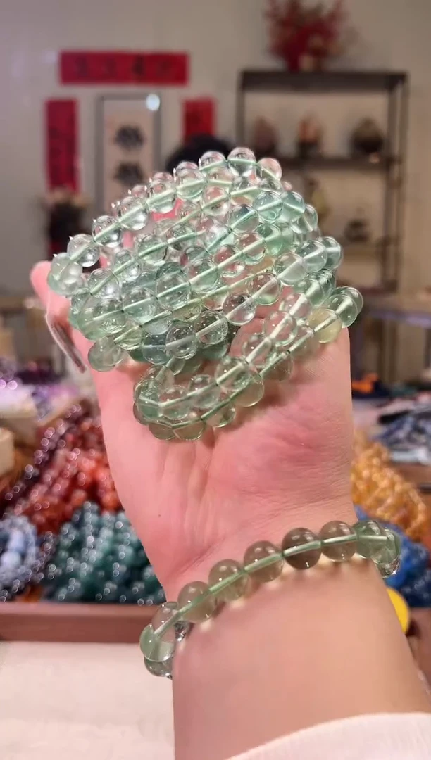 【闪购商品】萤石手串未镶嵌10+mm绿萤石（多样性发其一）