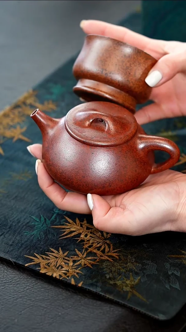 紫砂茶壶24紫砂壶天星泥送杯子