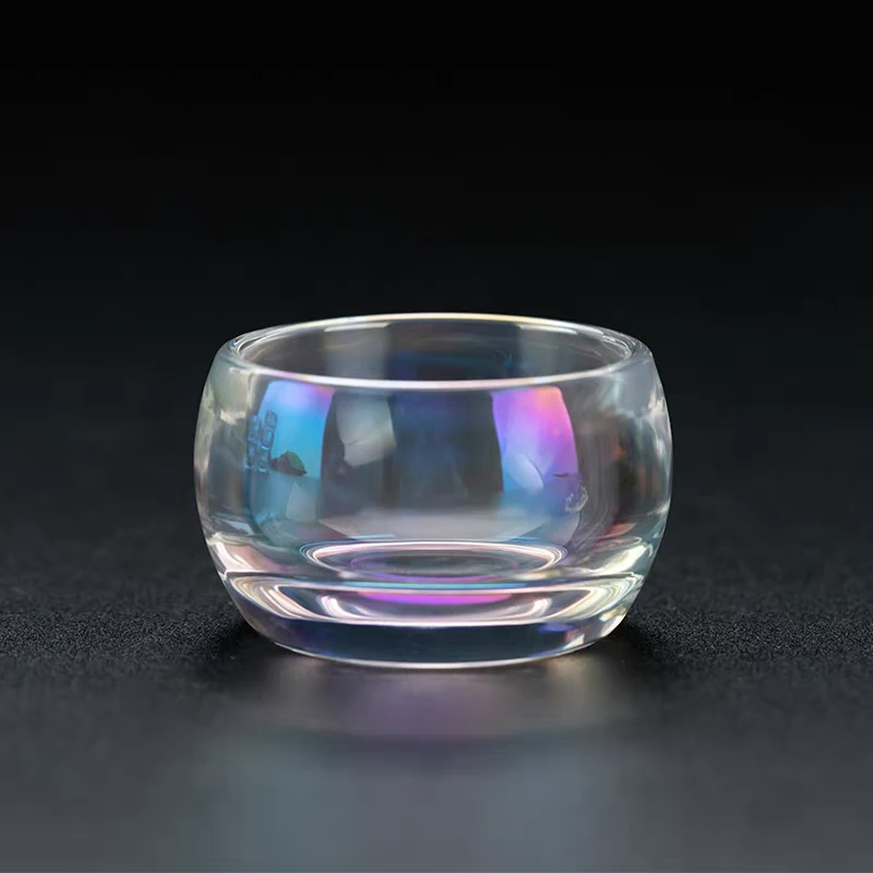 贝彩烧七彩水晶玻璃功夫茶杯