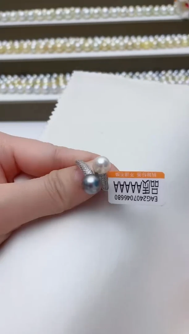 【闪购商品】海水珍珠戒指银S925镶嵌A74