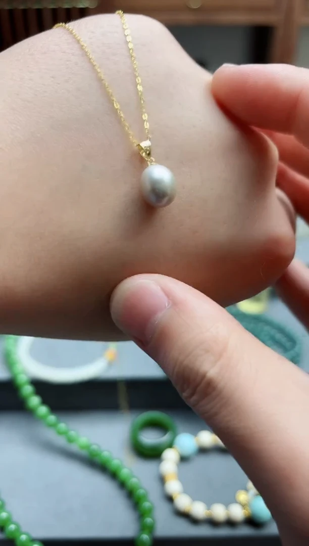 【闪购商品】淡水珍珠吊坠18K金镶嵌18k金珍珠YX赠链多样性发其一