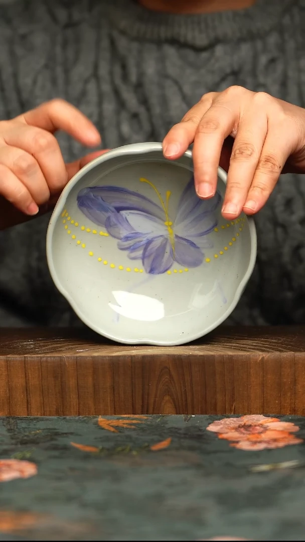 杯釉下彩手工手绘同款陶器