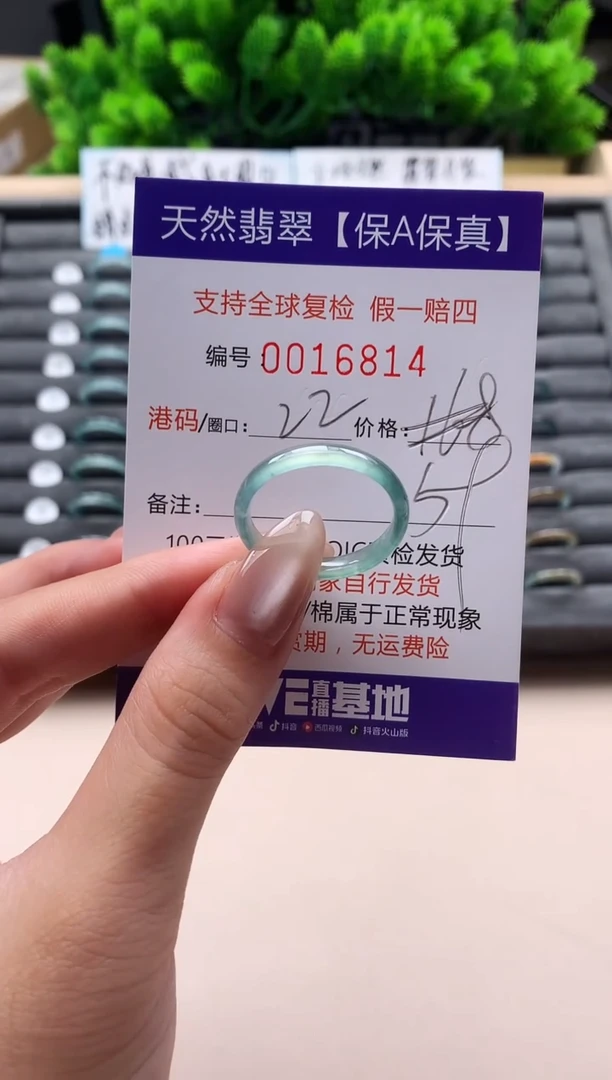 未镶嵌戒指翡翠A****u天然  16814