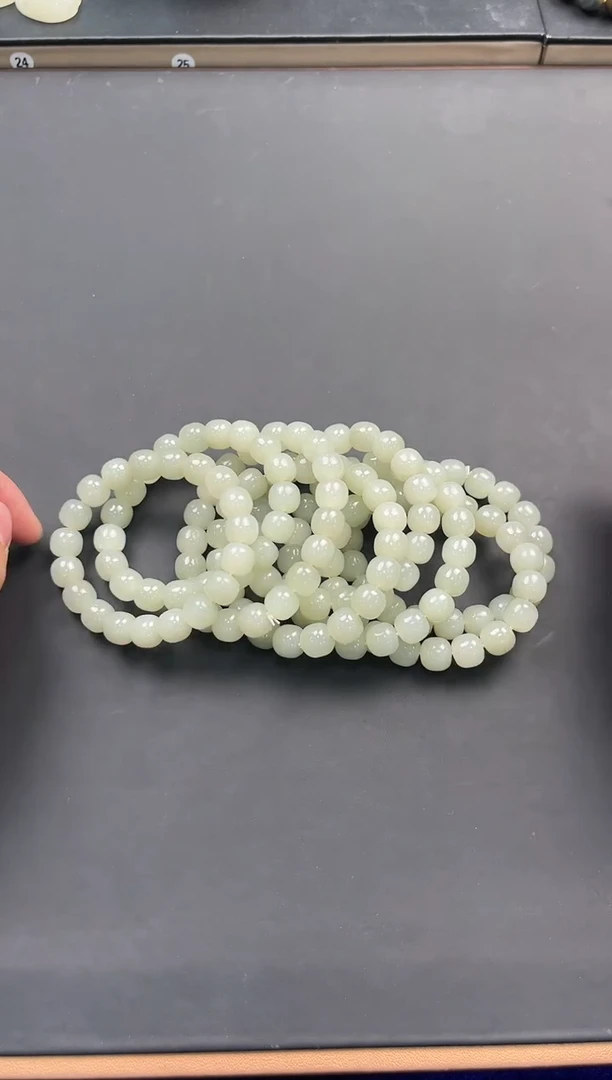 未镶嵌手串和田玉福利且末青白老型手串卡10微色差多样性拍一发一