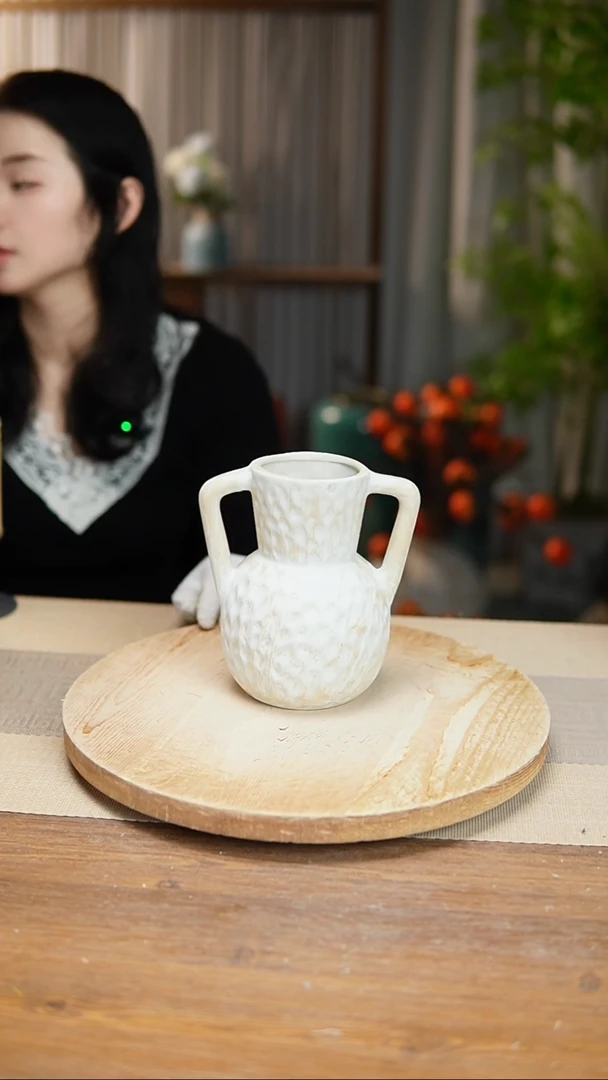 【闪购商品】陶瓷花器陶瓷花瓶手捏瓶008瑕疵