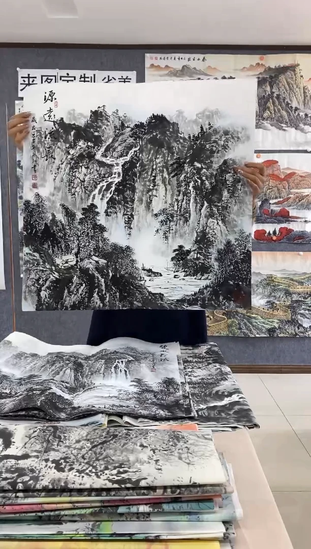 国画福利！沈泳江手绘 四尺斗方68*68cm