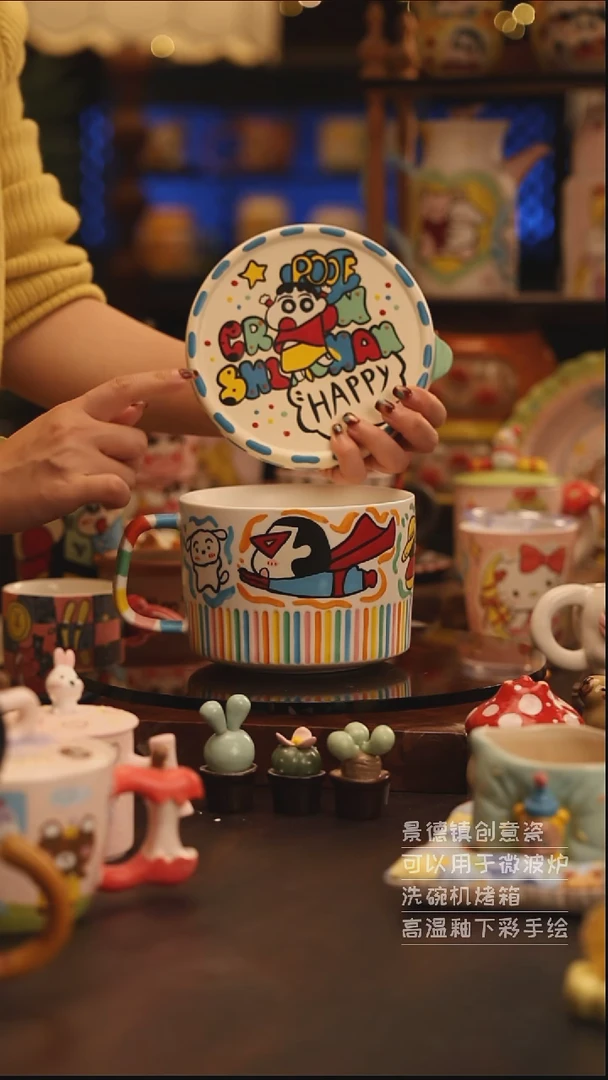 陶瓷景德镇可爱陶瓷釉下彩绘设计师款
