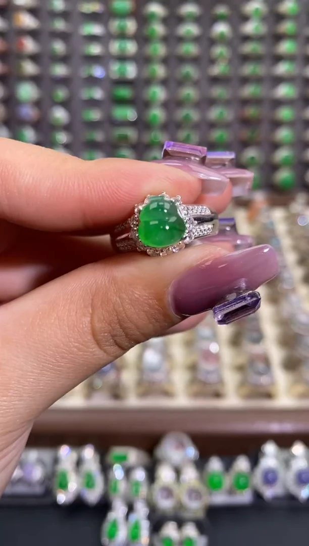 未镶嵌戒指翡翠天然缅甸A货翡翠未镶嵌 粉丝福利