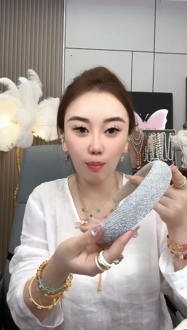 亚克力钛钢白钻发箍