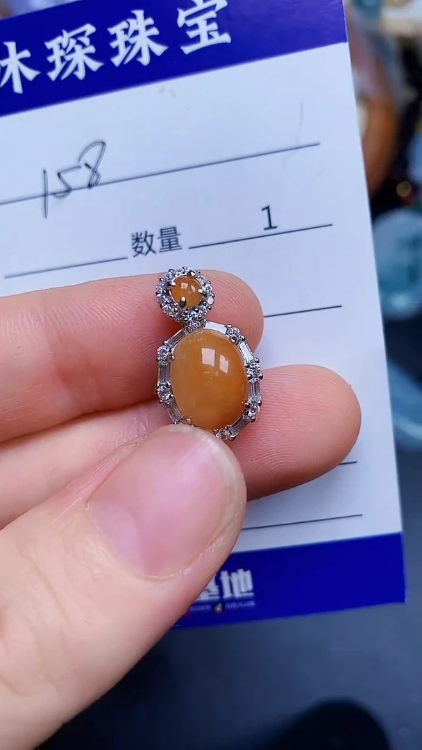 翡翠戒指银S925镶嵌1580