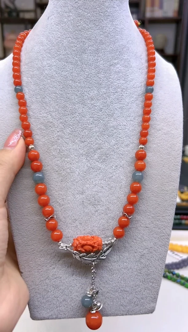 【闪购商品】南红玛瑙颈饰未镶嵌M636