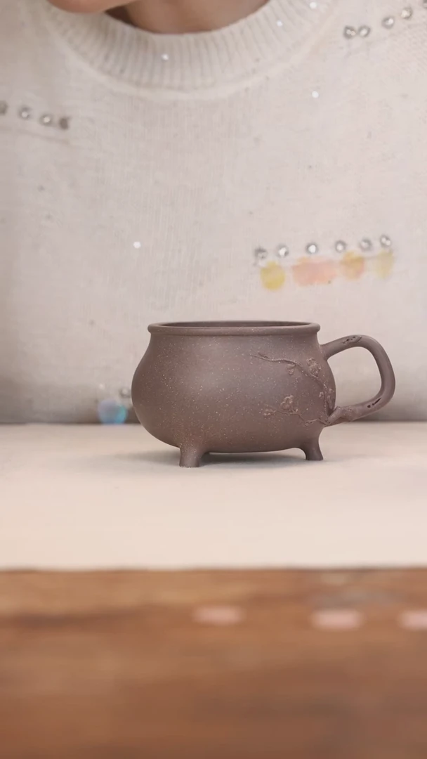 茶壶紫砂紫泥光素魔法坩埚杯