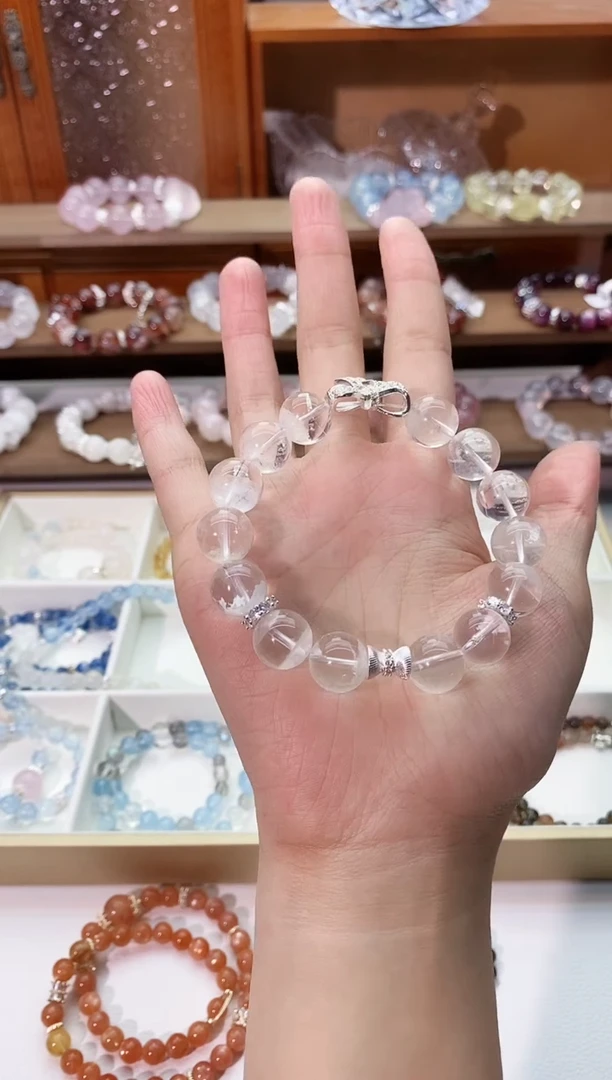 【闪购商品】水晶手串未镶嵌雪花幽灵手串