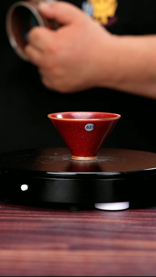 623#陈亚龙一级品原矿钧瓷斗笠杯