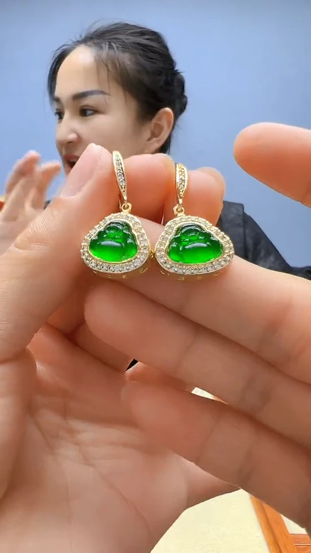 非金属珐琅非金属无高货diy劲饰佛公耳钩