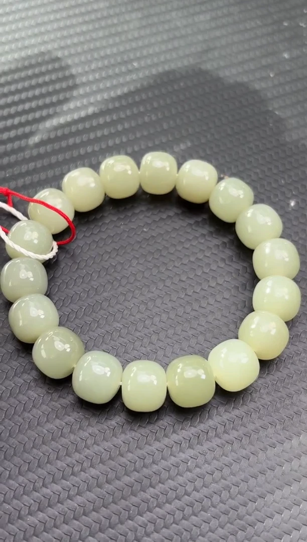未镶嵌手串和田玉且末近矿微色差卡12老型手串确认返80米