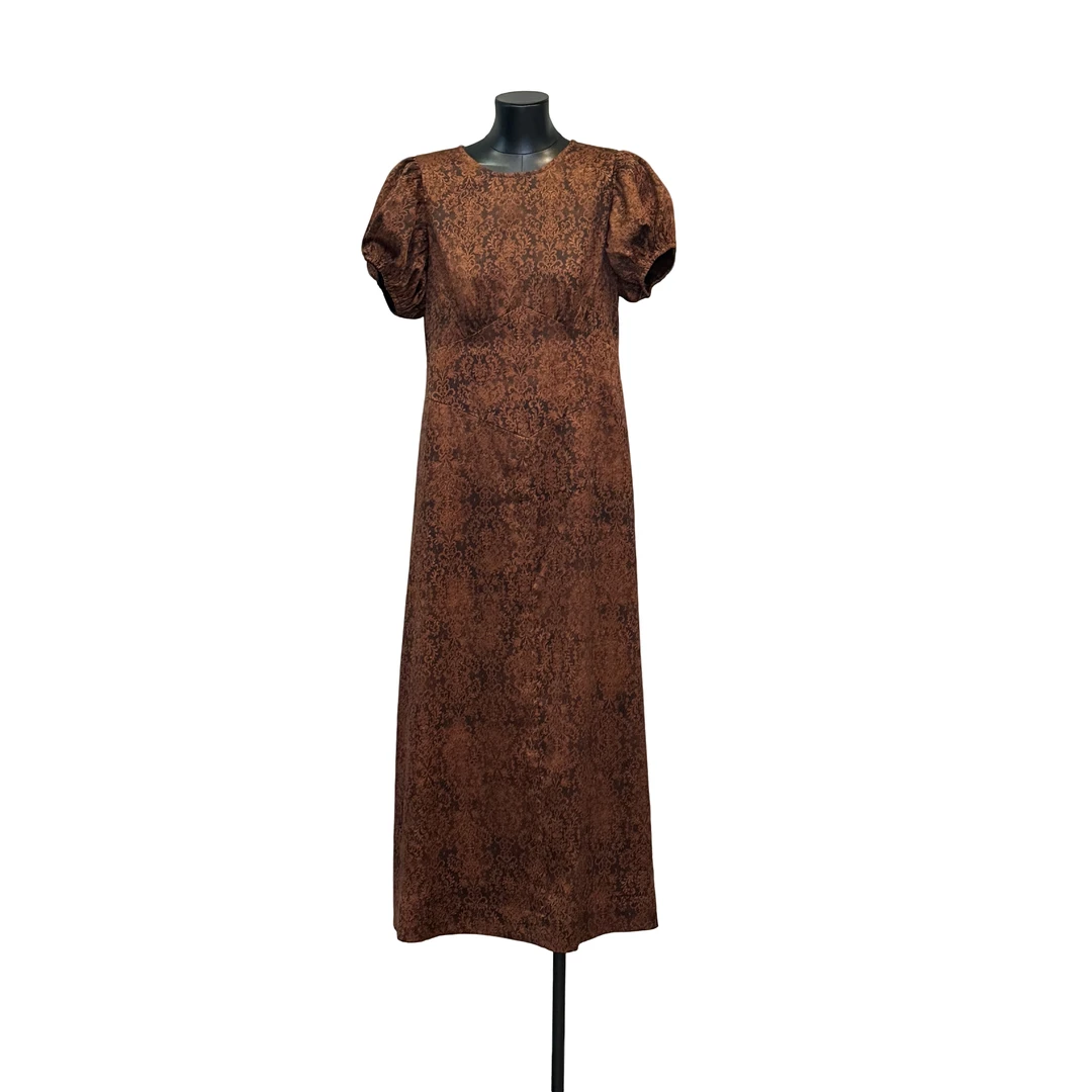 「利琪高订」金阙图腾新中式国气质收腰显瘦连衣裙A6250