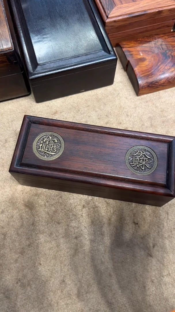 【闪购商品】木招财进宝镶嵌线香盒