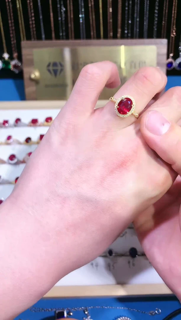【闪购商品】红宝石戒指银S925镶嵌11111