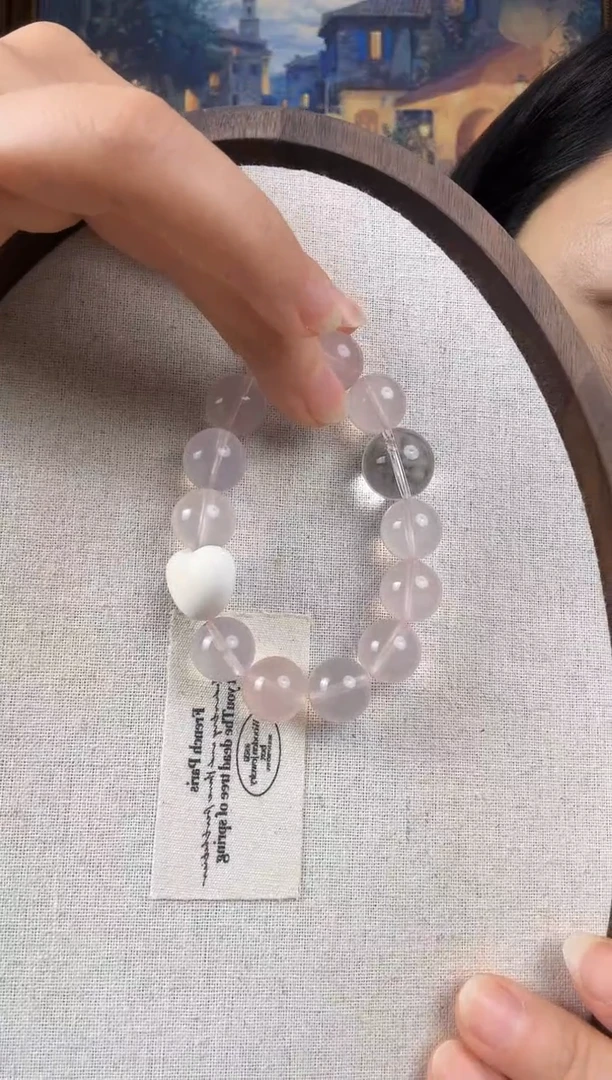 水晶手链未镶嵌纯天然水晶手串