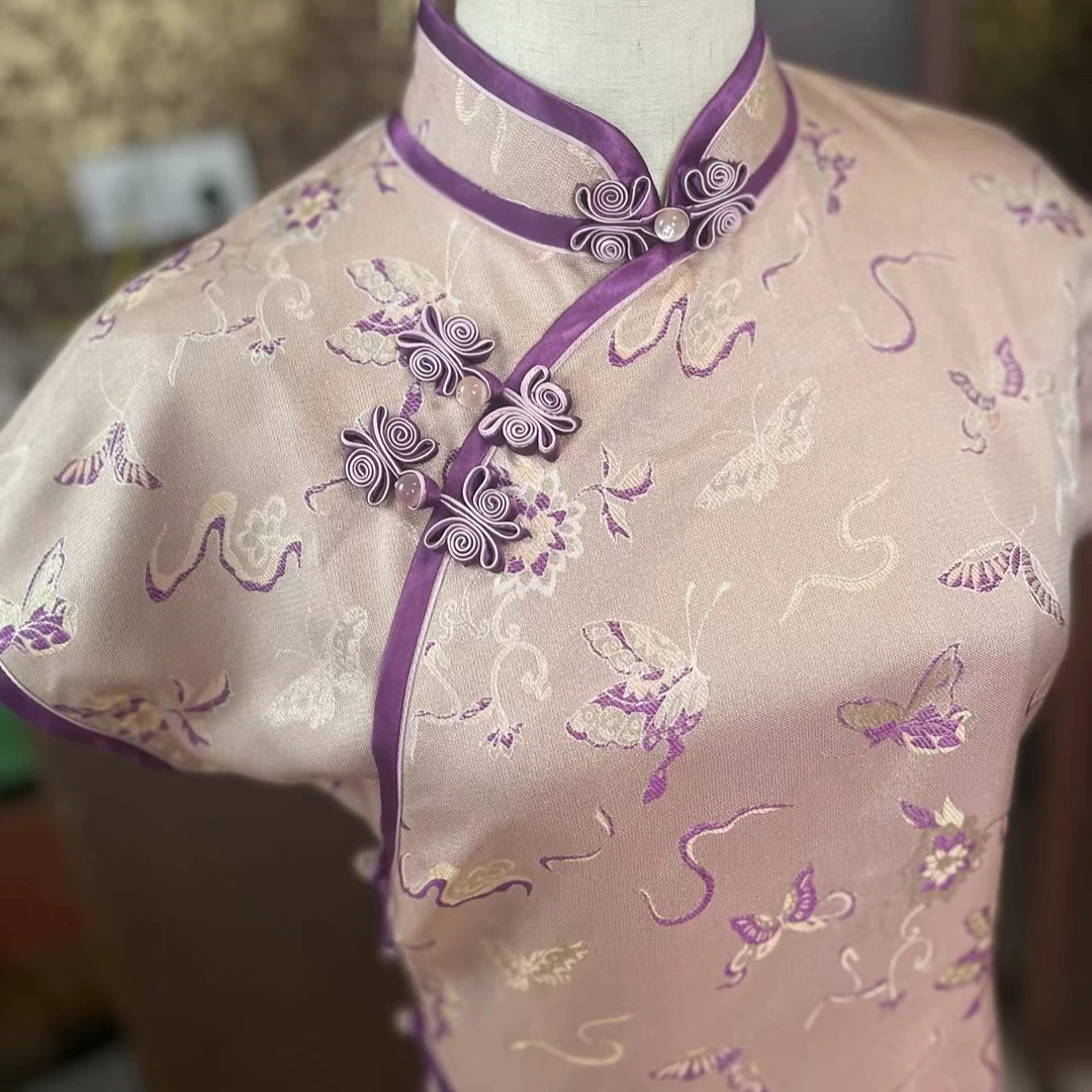 【夏雨旗袍合集2】桑蚕丝香云纱春秋优雅复古气质中式旗袍