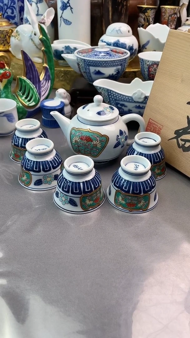 瓷片日产茶具六件套