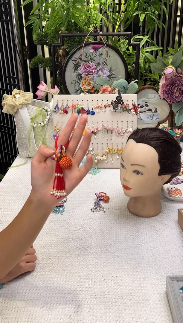 织绣微*非遗苏绣绒花饰品