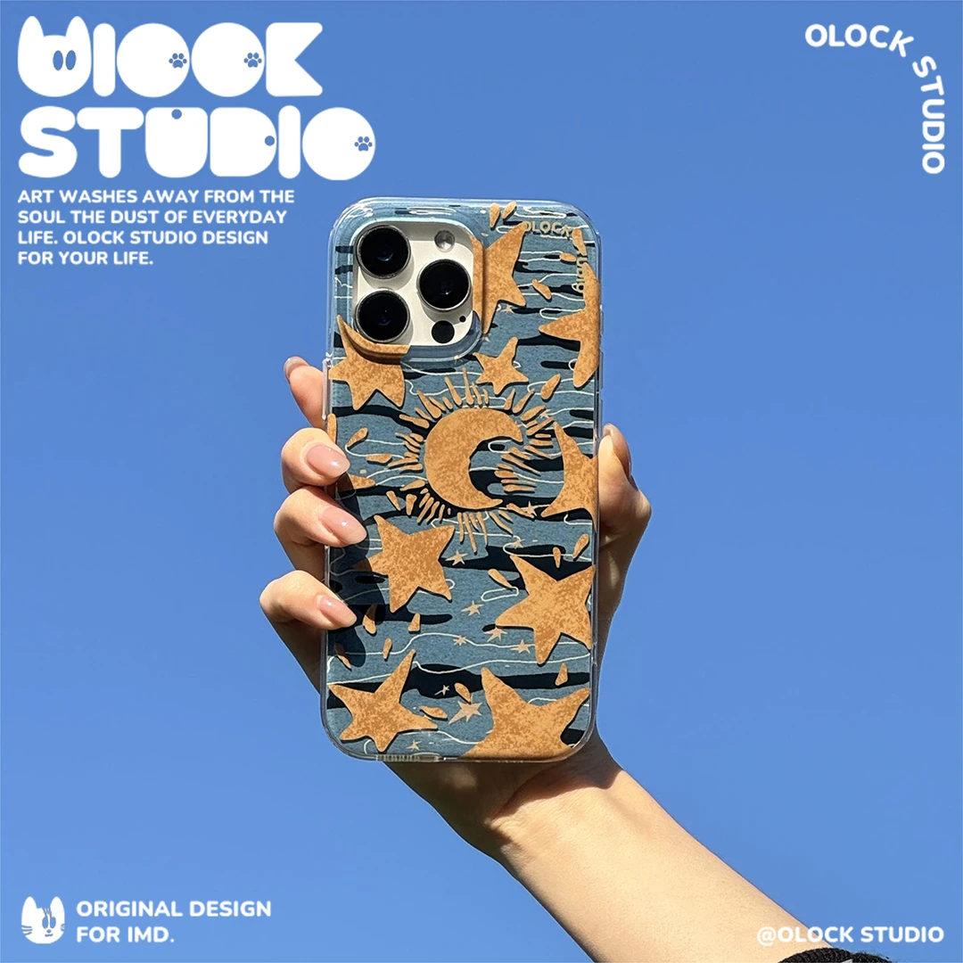 OLOCK STUDIO艺术款星月夜 适用iphone苹果17手机壳14/1516pormax