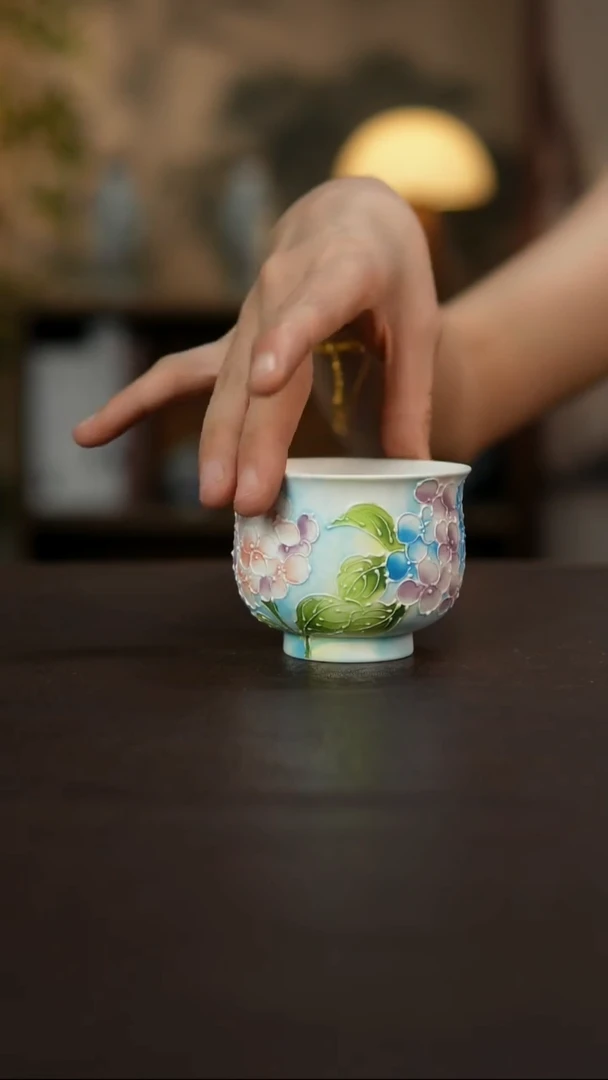 杯景德镇陶瓷杯碗柴烧多人