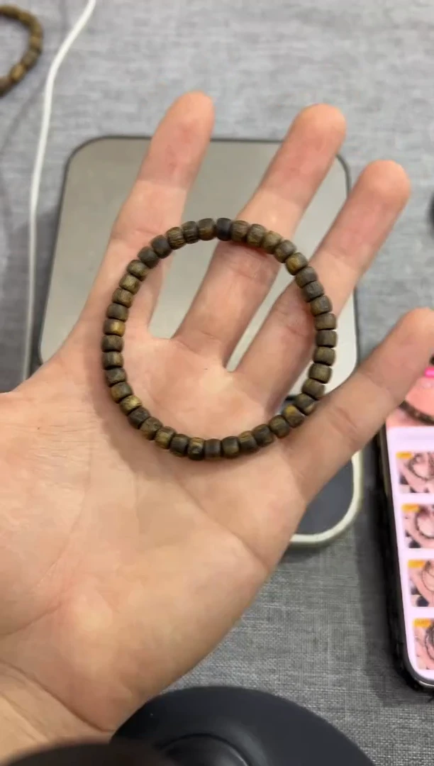 【闪购商品】沉香手串06鼓珠单圈4克+ 多样性发其一