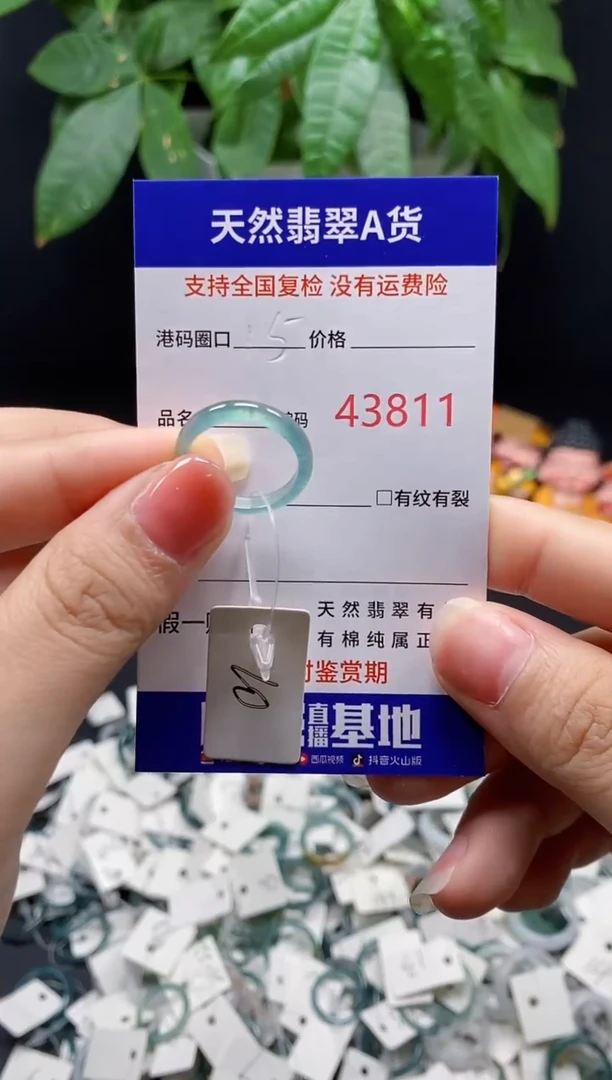 翡翠戒指未镶嵌 天然翡翠戒圈3811