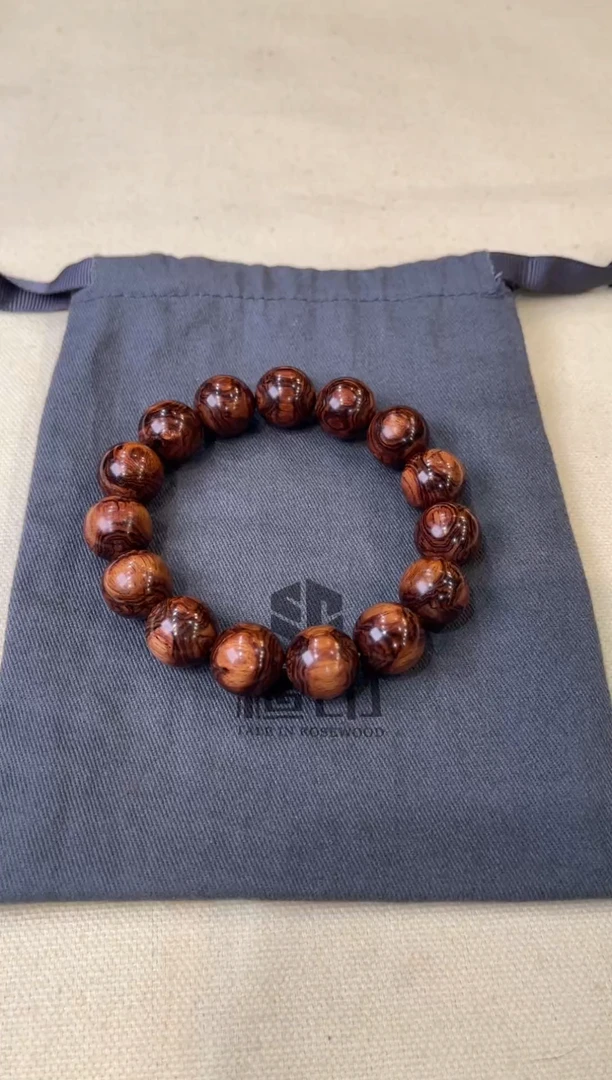 黄花梨/降香黄檀手串/手链黄花梨  1.5