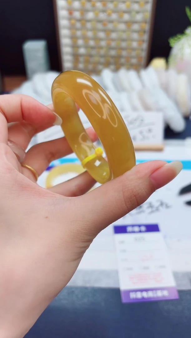 未镶嵌手镯石英质玉25-财气镯-圈口55