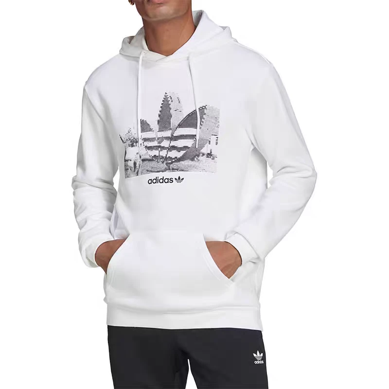 Adidas/阿迪达斯三叶草男子宽松透气舒适连帽运动卫衣 HC7164