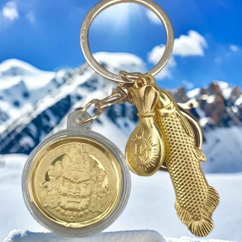 财爷爷年年有鱼钥匙扣挂饰