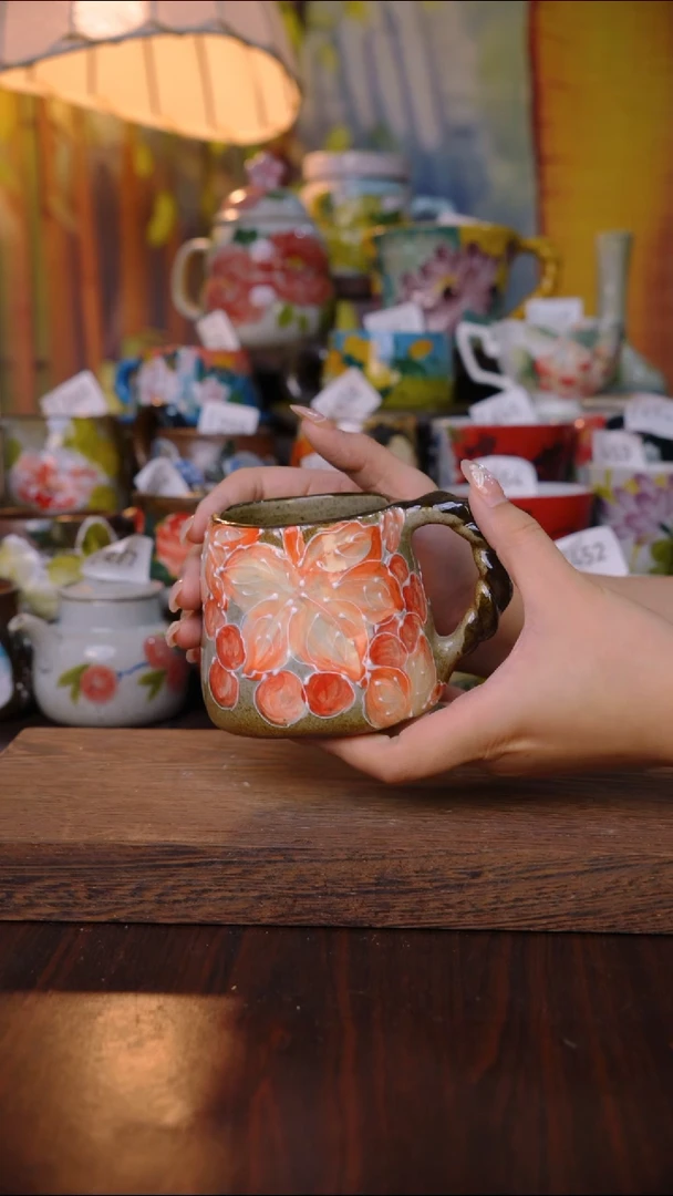 摆件泥垚手作 景德镇手工手绘器物