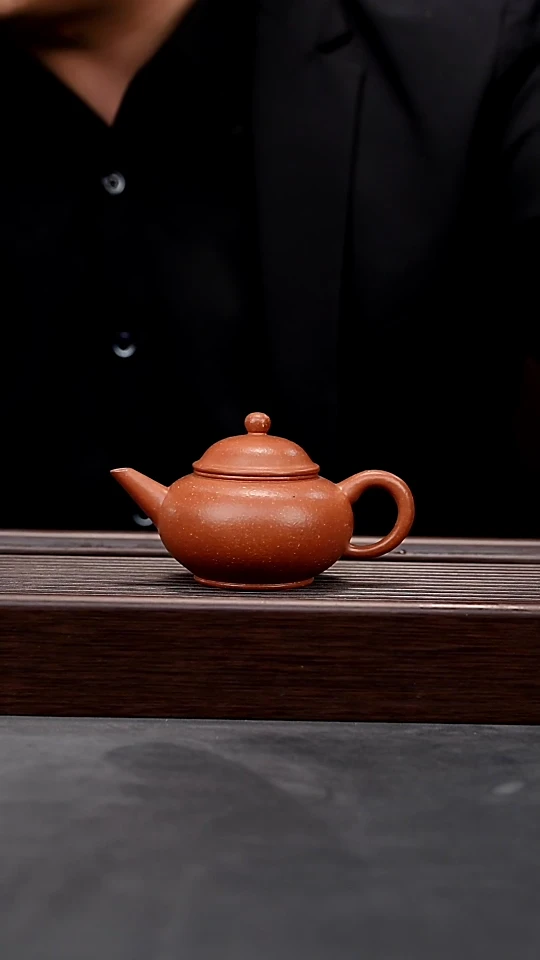 【闪购商品】紫砂茶壶红降坡全手水平（瑕疵）