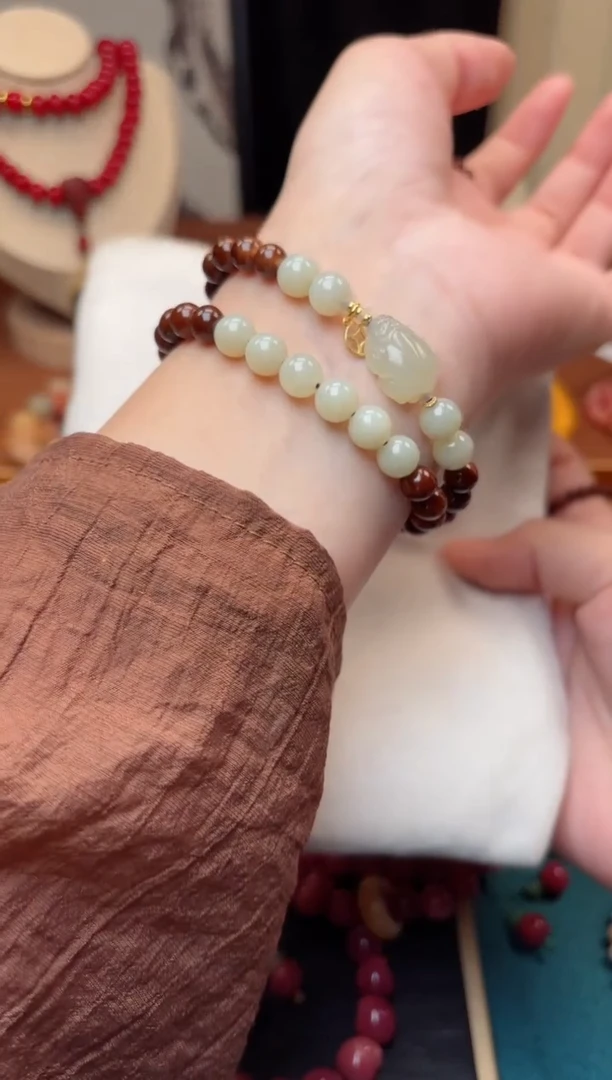 【闪购商品】库克吊坠未镶嵌道木笔记 PX库克双圈款手串手持