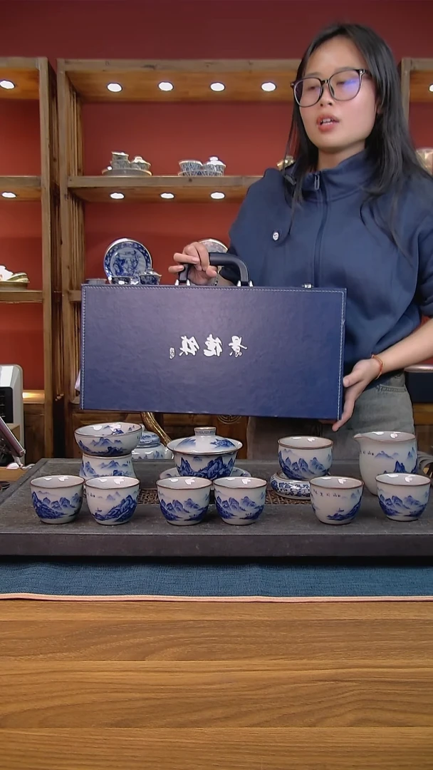 D**g礼盒款11件套 老陶泥开片纹陶瓷茶具