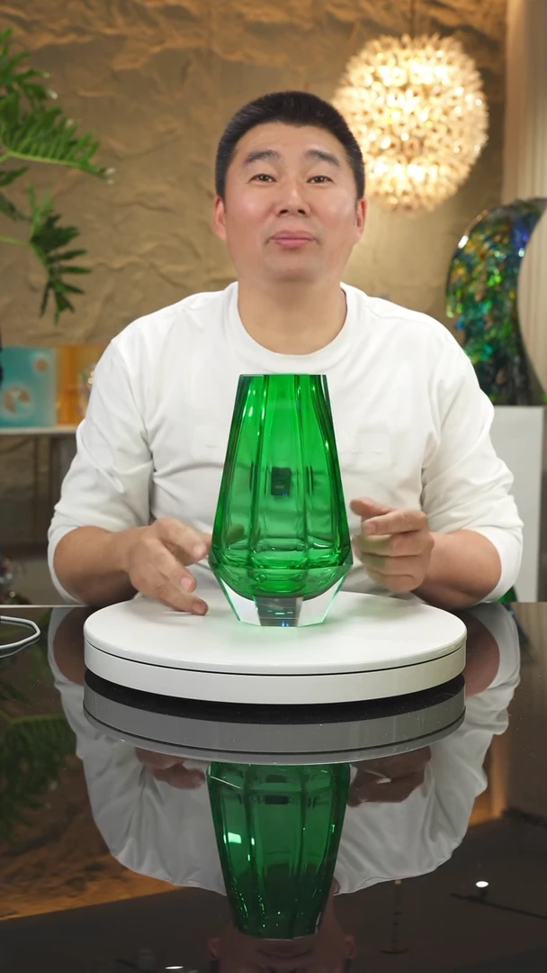 【闪购商品】摆件福利绿色切面花瓶