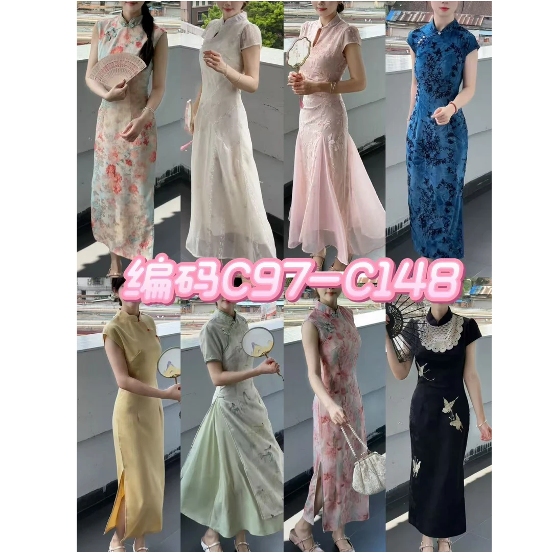 【编码C97-C148】 2025新款日常可穿改良旗袍气质显瘦连衣裙合集