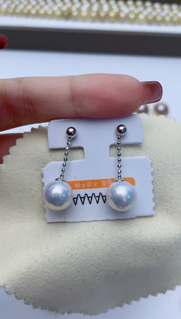 【闪购商品】淡水珍珠耳饰银S925镶嵌W40