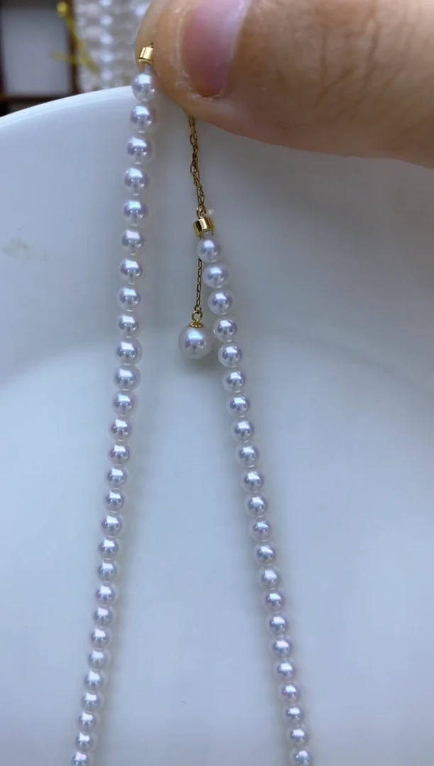 【闪购商品】淡水珍珠项链18K金镶嵌4-5