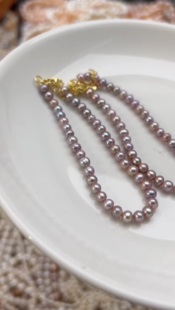 未镶嵌淡水珍珠福利福利*强光珍珠手链（无核4mm+）