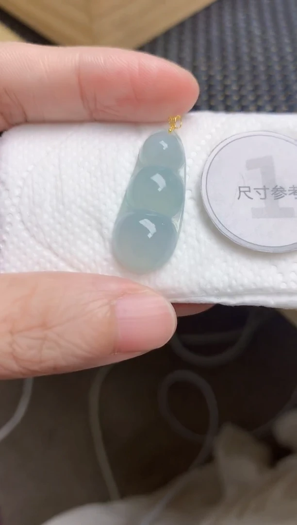 颈饰18K金镶嵌翡翠天然缅甸A货翡翠
