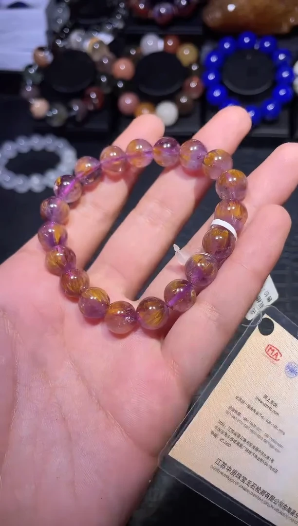 水晶手链未镶嵌紫钛单圈A10（多样性发其一）
