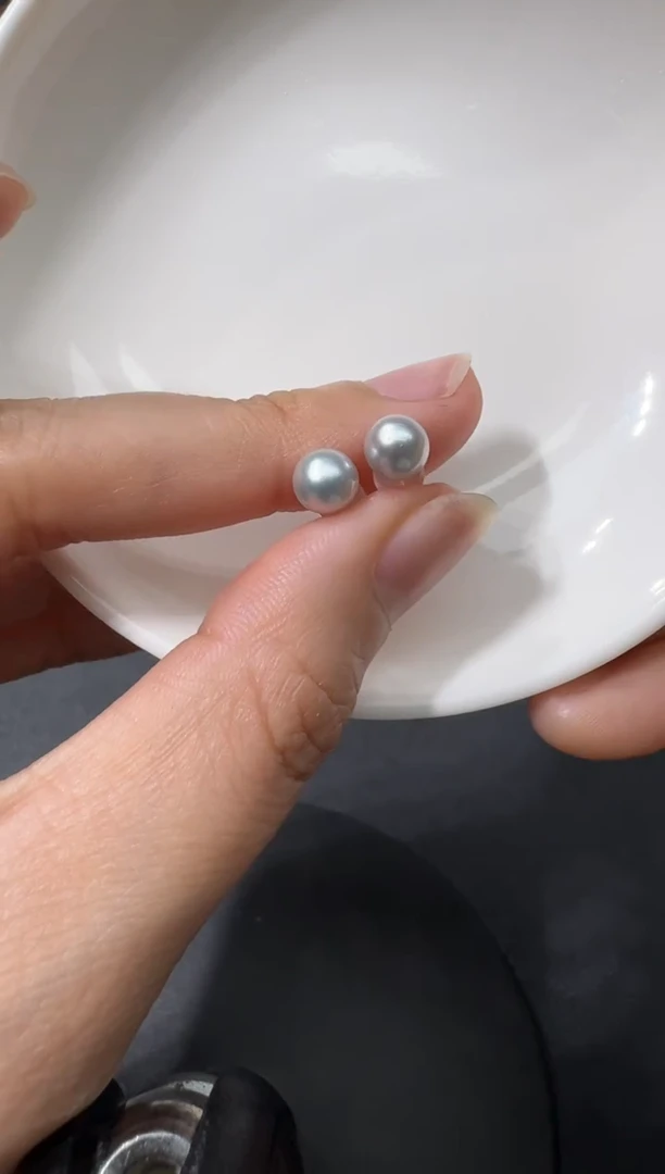 【闪购商品】海水珍珠耳饰18K金镶嵌H0221-S523-113一对