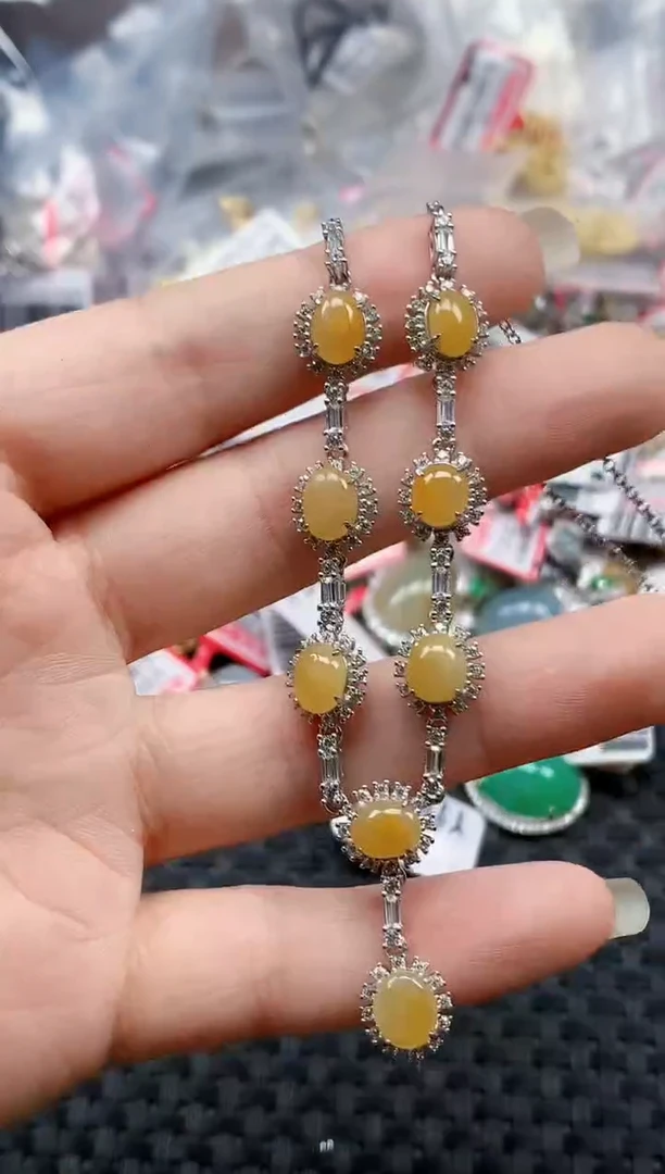 银S925镶嵌戒指翡翠天然A货缅甸翡翠